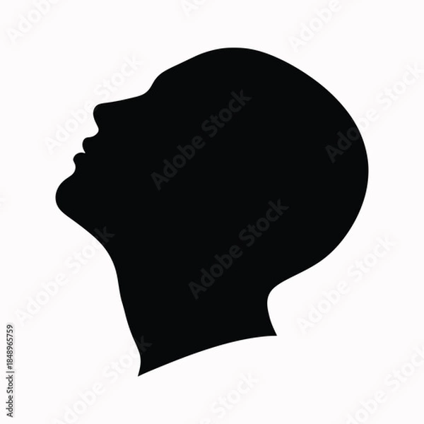 Obraz Head silhouette shown in expressive side profile angle