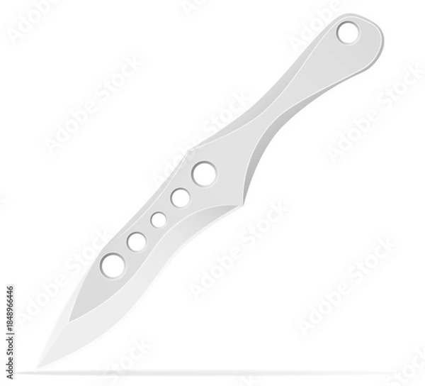 Obraz throwing combat knife weapon vector illustration isolated on white background