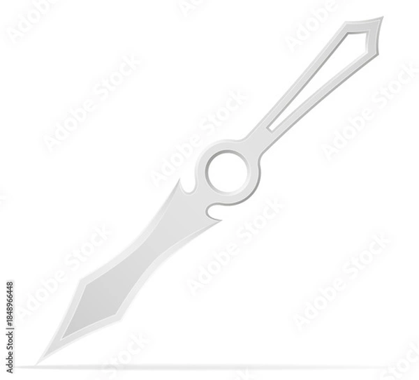 Obraz throwing combat knife weapon vector illustration isolated on white background