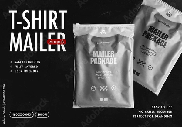 Obraz T-Shirt Mailer Mockup