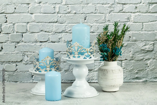 Obraz Blue candles