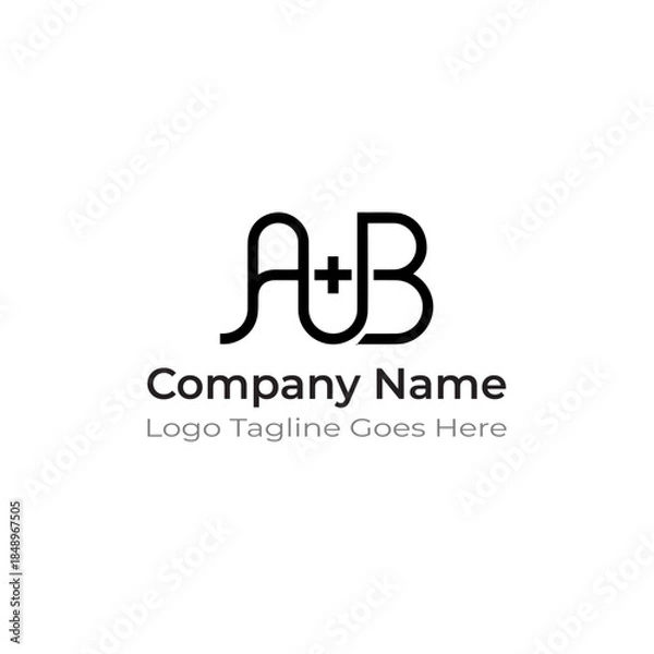 Obraz Creative A Plus B Logo With Unique Typography Style