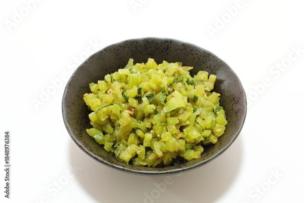 Fototapeta カブの葉のごま油炒め