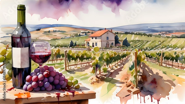 Obraz Grape plantation	