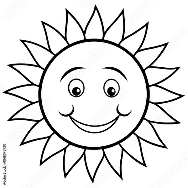 Obraz sun cartoon character