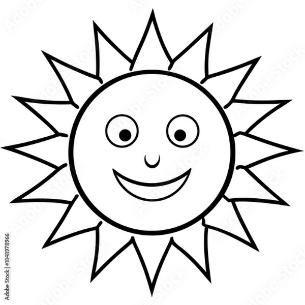 Obraz happy sun cartoon