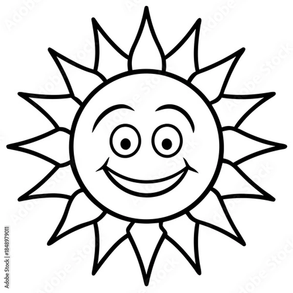 Obraz sun cartoon character