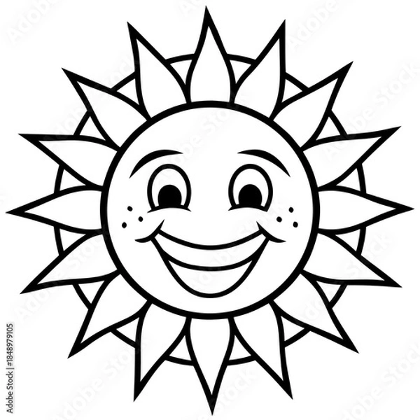 Obraz sun cartoon illustration