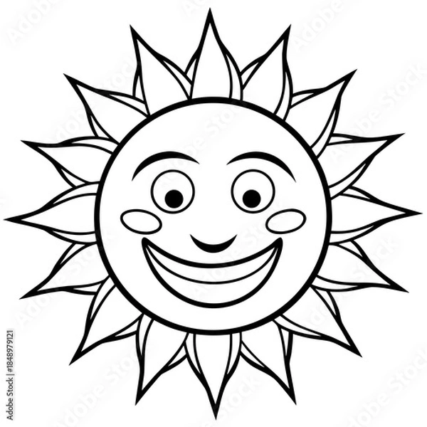 Obraz cartoon sun cartoon character