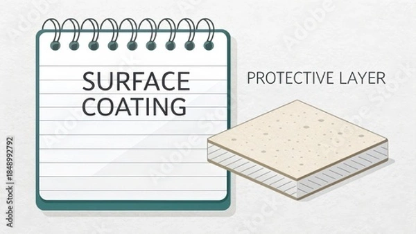 Obraz Surface Coating Illustration With Protective Layer