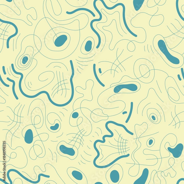 Obraz Seamless abstract unusual pattern with wavy lines. Psychedelic background