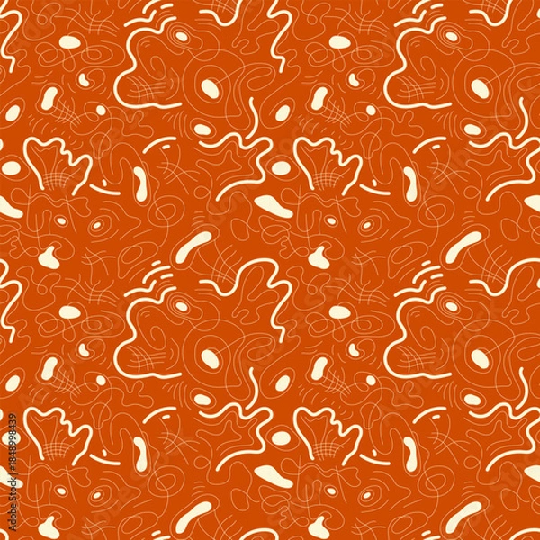 Obraz Seamless abstract unusual pattern with wavy lines. Psychedelic background