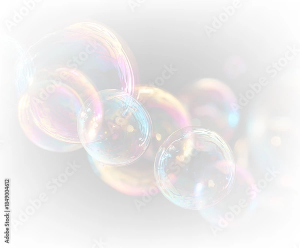 Fototapeta Clear Bubble PNG Realistic Soap Bubble Effect