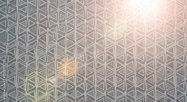 Obraz Abstract Geometric Triangle Pattern with Muted Colors and Lens Flare Effect