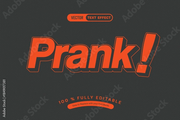 Fototapeta 3D Prank Editable Text Effect