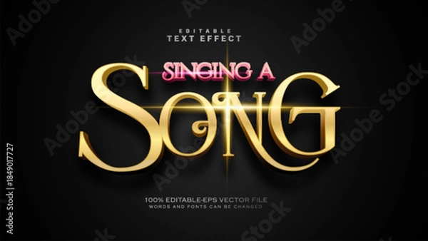 Fototapeta Singing a Song Text Effect