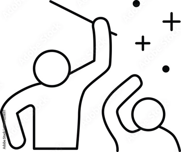 Obraz People celebrating together Vector