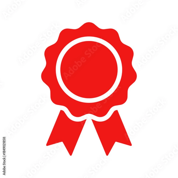 Obraz Red award badge icon