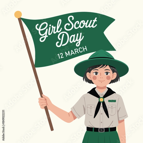 Fototapeta Girl Scout Day is a day observed on March 12 in the United States and some other countries to honor girls who are members of the Girl Scouts of America.