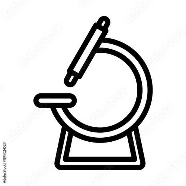 Fototapeta Microscope line icon