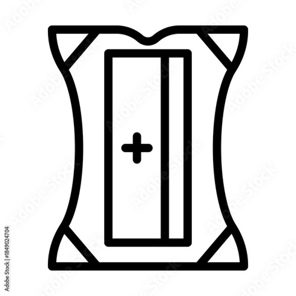 Fototapeta Pencil sharpener line icon