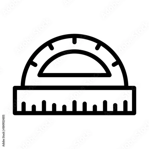 Fototapeta Protactor line icon