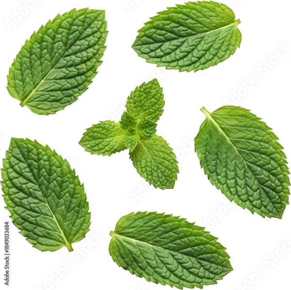 Obraz Scattered Fresh Mint Leaves