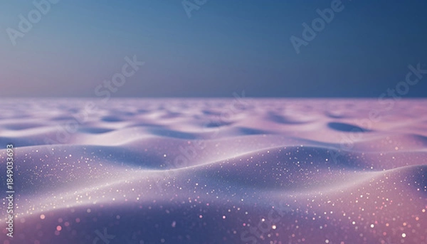 Obraz A high aerial view of white clouds and falling snow against a blue sky atmosphere creates a heavenly nature landscape above the horizon for travel and flying