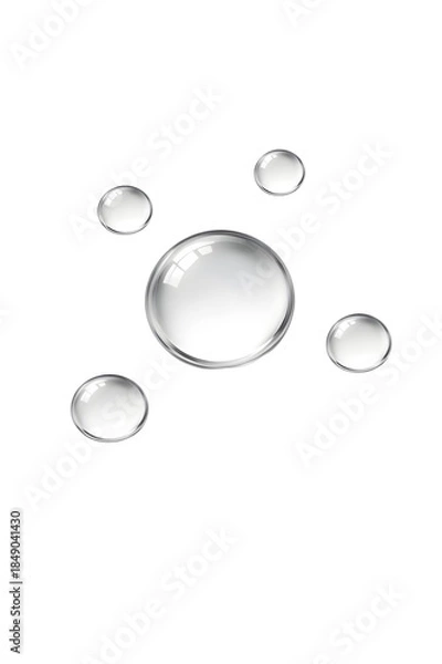 Obraz water drops on a white background