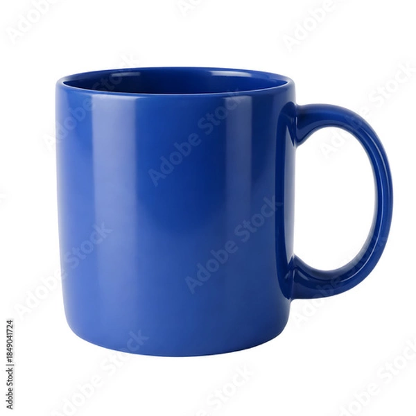 Obraz blue mug isolated on white