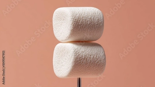 Obraz Two marshmallows on a stick