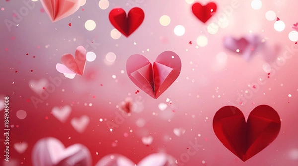 Obraz valentine background with hearts
