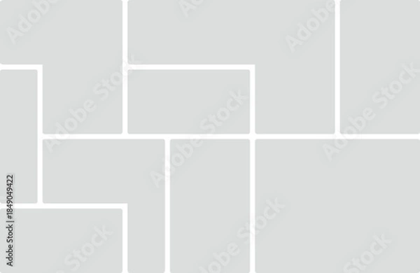 Obraz Abstract Geometric Grid Layout with Rounded Rectangles and Light Gray Tones template background
