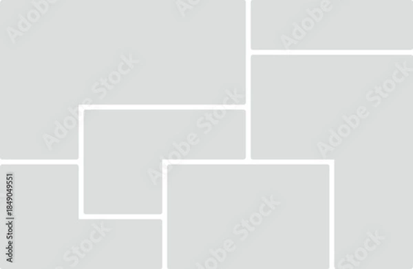 Obraz Asymmetrical Grid Layout With Rounded Corners And Light Gray Panels template background