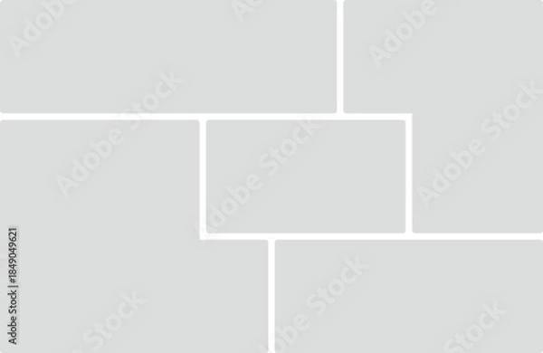 Obraz Clean Geometric Grid with Rounded Corners and Light Gray Panels Keywords: grid, layout, template, design, background, geometric, pattern, abstract