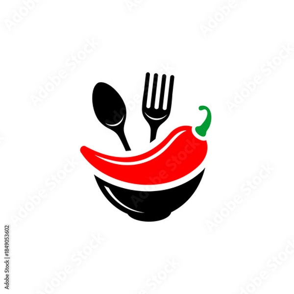 Obraz Hot chili menu, cafe and restaurant design 