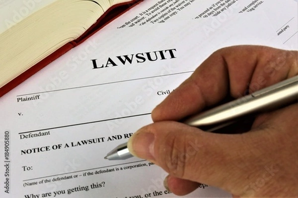 Fototapeta An concept Image of a lawsuit