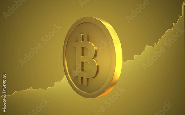Obraz bitcoin, gold, konjunktur, kryptomarkt
