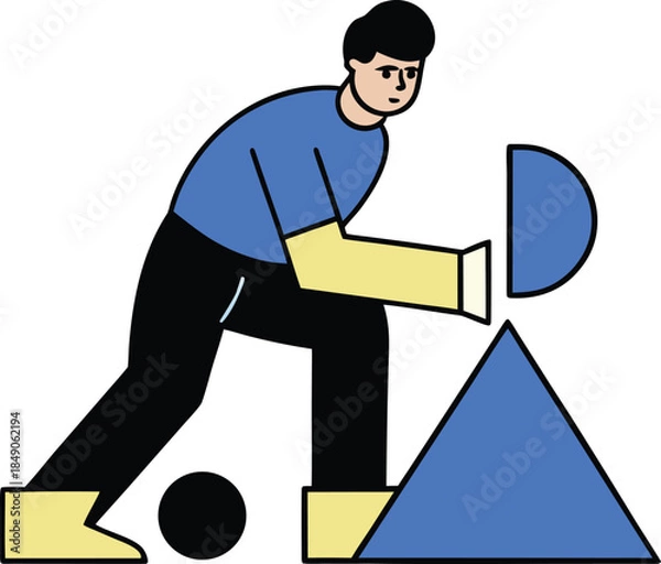 Obraz Minimal form exploration using industrial geometry