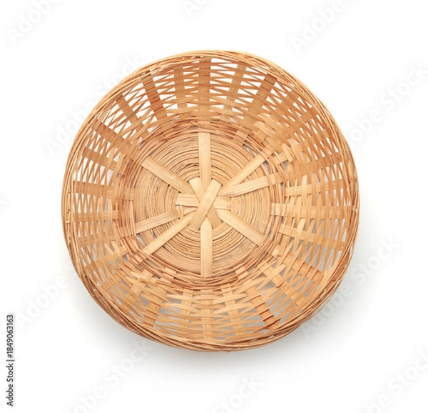 Obraz Empty wicker fruit serving basket