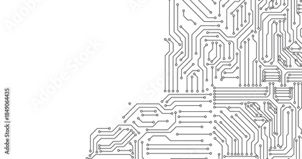 Obraz Vector circuit board and security communication concept for technology background