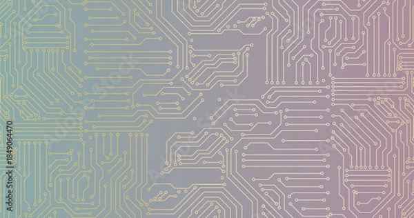 Obraz Circuit technology background with hi-tech digital data vector illustration. eps 10
