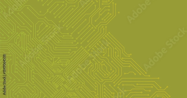 Obraz Vector circuit board and security log communication concept for technology background. 