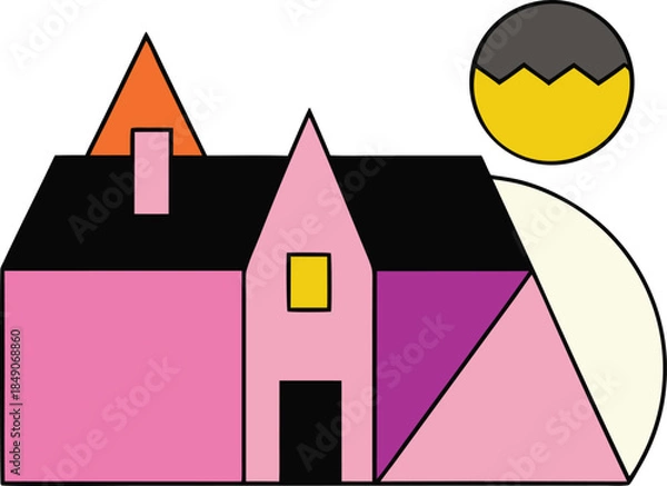 Obraz Flat swiss minimal geometry with architectural edge