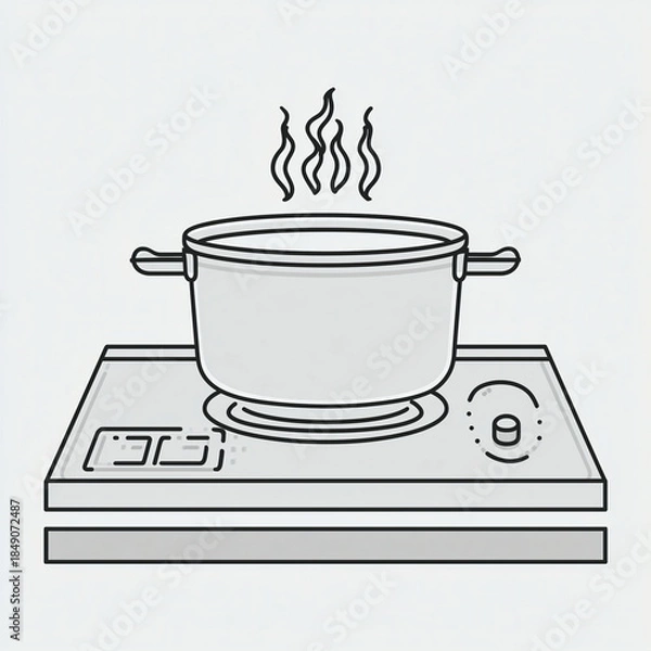 Fototapeta illustration of a kitchen stove