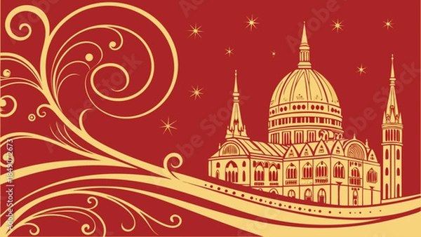 Fototapeta Minimalist abstract geometric shapes with clean lines and subtle color gradients in teal, white, and gray.