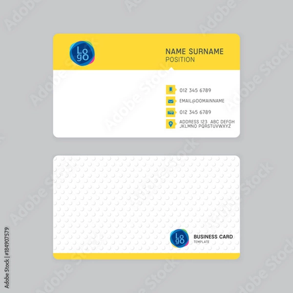 Fototapeta Business card template design. corporate theme.