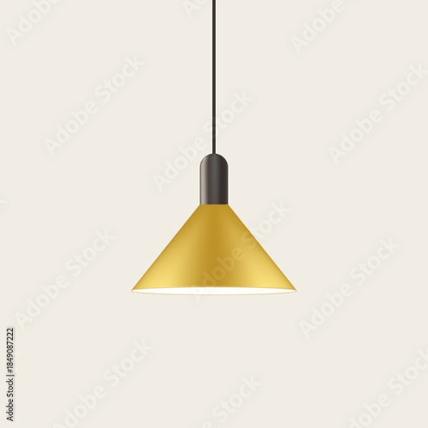 Fototapeta Pendant Light, Flat Realistic Design