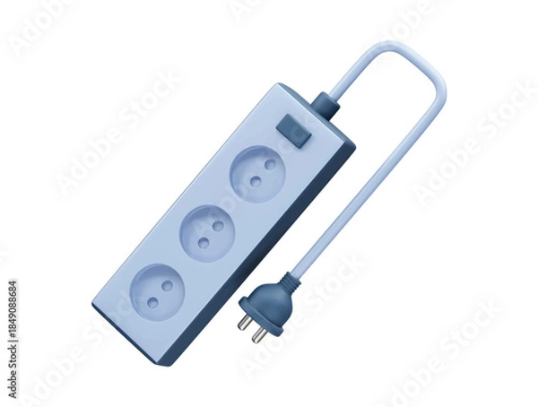 Obraz Electric Power Socket icon 3d render illustration 