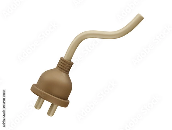 Obraz Power plug icon 3d render illustration 